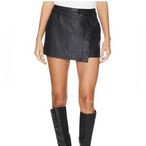 Free People Wynne Vegan Skirt in Black size 30 NWT